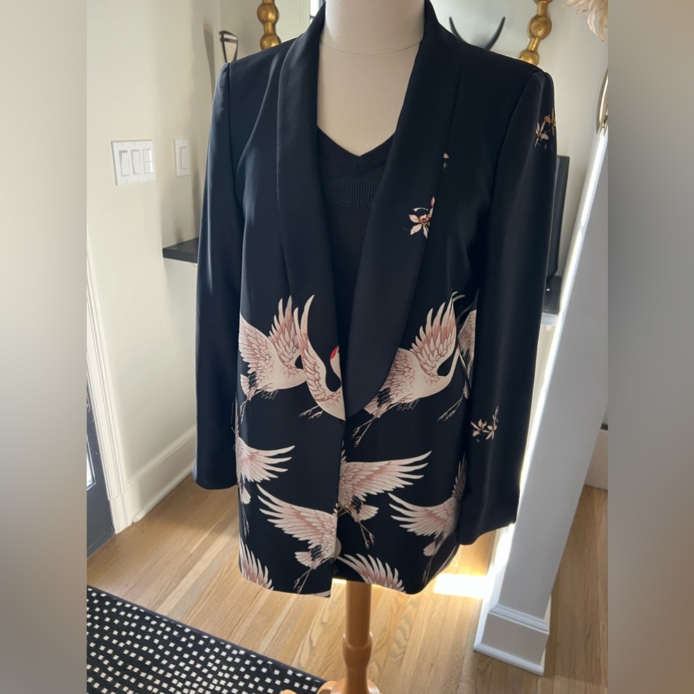 FABULOUS printed blazer with wrap belt